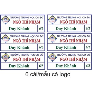 Phù hiệu học sinh logo tròn, bảng tên học sinh ủi cánh tay, trường PTTH, THCS thiết kế theo yêu cầu