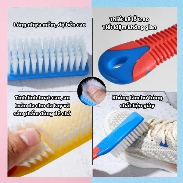 Bàn Chải Chà Giày Sneaker Shine Up, Bàn Chải Cầm Tay Đánh Giày Thể Thao Nam Nữ Tiện Lợi - FE123