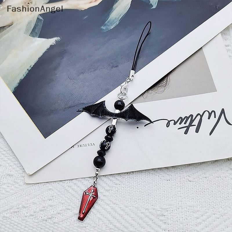 FashionAngel Đen Punk Y2K Dây Chuyền Điện Thoại Cô Gái Thoáng Mát Quyến Rũ Ngọt Ngào Với Phụ Kiện Chữ Thập Cho Túi Điện Thoại Dây Móc Khóa VN