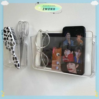 Trong Suốt Treo Tường Hộp Bảo Quản Treo Tường Đấm Đầu Giường Giá Nhà Chìa Khóa Mỹ Phẩm Treo Tường Tổ Chức Hộp Bảo Quản