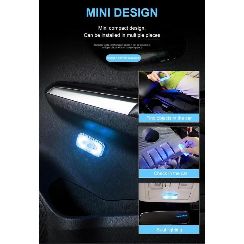 Đèn khí quyển ô tô với đèn LED cảm ứng, tiện lợi làm đèn đọc sách và có chức năng sạc USB không dây