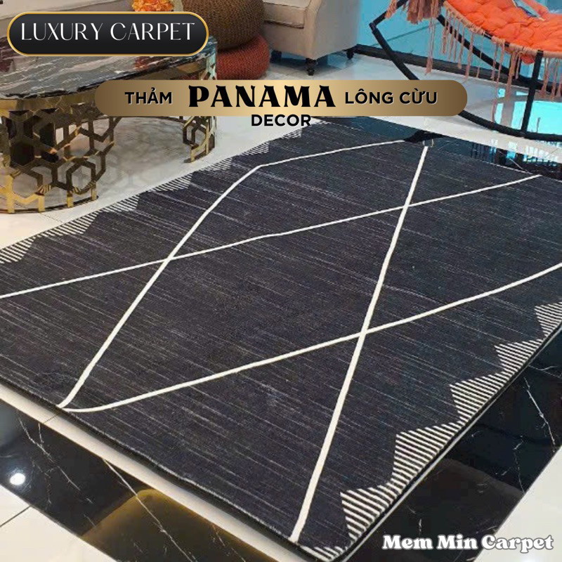 Thảm Panama Lông Cừu Cao Cấp 2mx3m- MemMinCarpetHọa tiết sang chảnh, làm cho căn nhà thêm trang trọng (2)