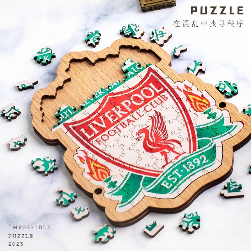 Nhỏ Mini Liverpool Đội Bóng Đá Câu Lạc Bộ Logo Ký Khó Xếp Hình LFC Gỗ Xếp Hình Đồ Chơi Dành Cho Người Phụ Nữ Trưởng Thành Thiếu Niên Sinh Viên Bóng Đá Quạt Sinh Nhật