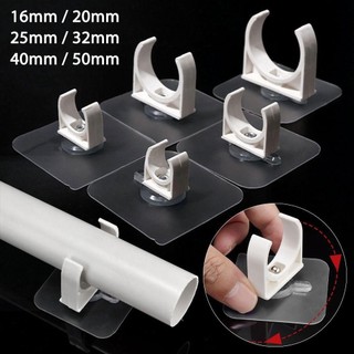 YUUKII 1 / 5 Kẹp ống tự dính, Bộ chuyển đổi tưới nước Giá đỡ ống nước không đục lỗ, Phụ kiện chụp cố định 16 / 20 / 25 / 32 / 40 / 50mm Đầu nối kẹp ống bể cá
