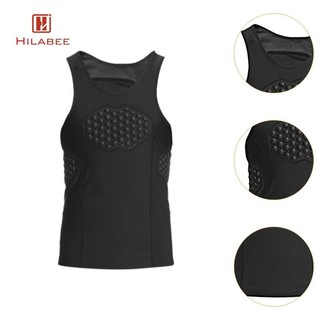 Áo Vest nam HILABEE, áo Vest nén, áo sơ mi có đệm khô nhanh Áo bảo vệ gân ngực, cho bóng đá, bóng bầu dục, bóng rổ
