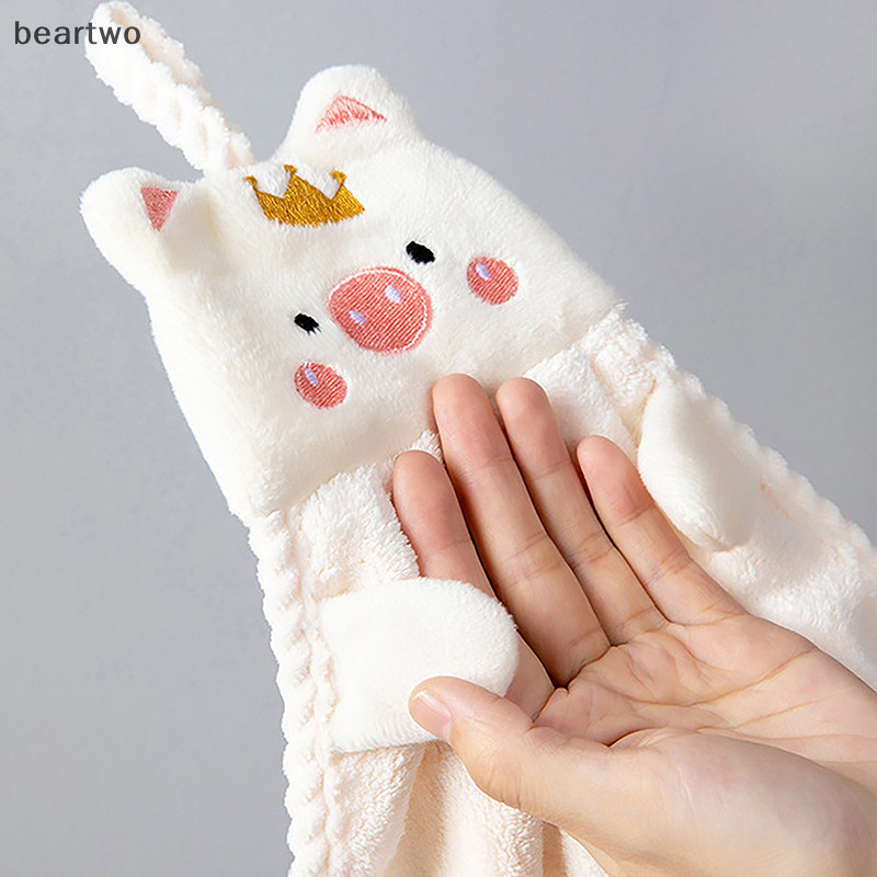 < Beartwo > Khăn tay dễ thương Khăn tay phòng tắm nhà bếp Khăn tay siêu thấm Khăn bếp Bộ đồ ăn hiệu quả cao Khăn lau đẹp