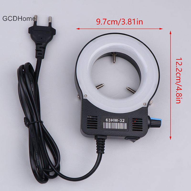 Kính hiển vi Gcdhome Đèn LED vòng chiếu sáng cho kính hiển vi Vòng tròn Đèn hiển vi công nghiệp Nguồn Camera EU Cắm HOT