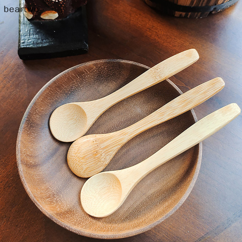 < Beartwo > 1 Chiếc Thìa Canh Nhà Bếp Tre Tự Nhiên Bộ Đồ Ăn Tự Nhiên Ellipse Ladle Muỗng Sản Phẩm Thân Thiện Với Môi Trường Thìa Nấu Mật Ong Cà Phê Đẹp