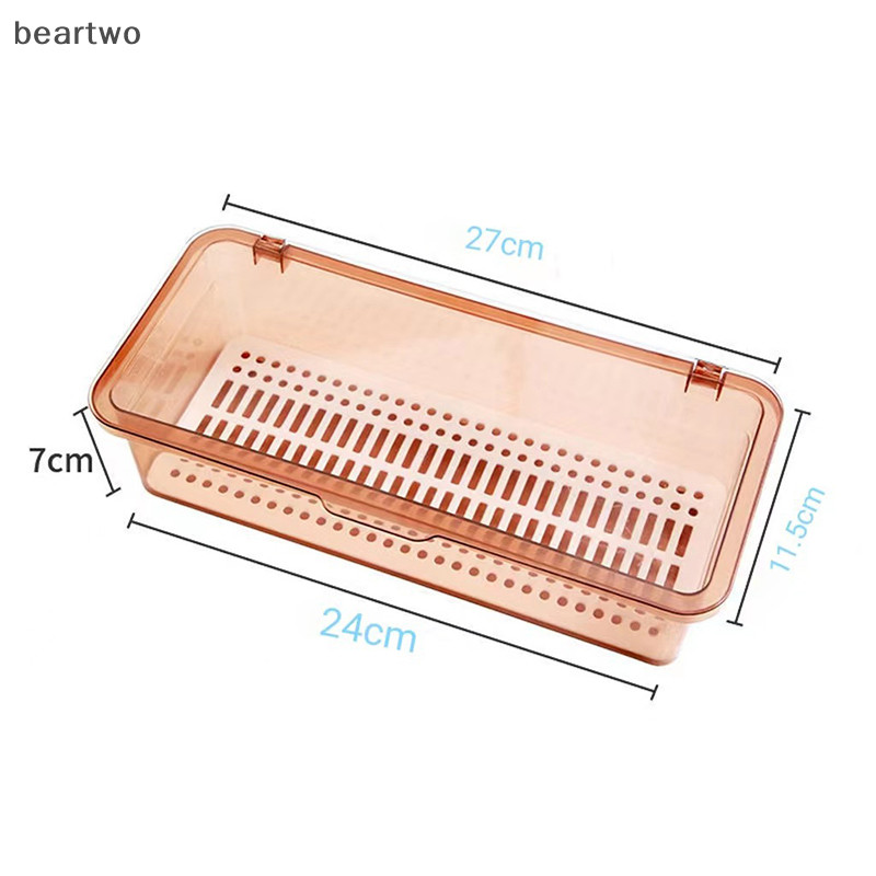 < Beartwo > Hộp Bảo Quản Bộ Đồ Ăn Đũa Thoát Nước Hộ Gia Đình Chống Bụi Chop Ống Thìa Nhà Bếp Có Nắp Đũa Lồng Đẹp