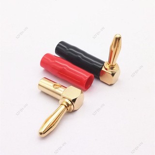 Đỏ Đen Mạ Vàng Đồng 4mm L Chuối Cắm Đầu Nối jack Hàn-Miễn Phí Vít Phải Thiên Thần Thẳng Loa Âm Thanh F @ 2VN