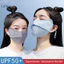 Luimo Nam Nữ Ice Silk Mask Mùa Hè Bảo Vệ Tia UV Đi Xe Đạp Face Cover Thoáng Khí Có Thể Giặt Ngoài Trời Khăn Thể Thao SBS
