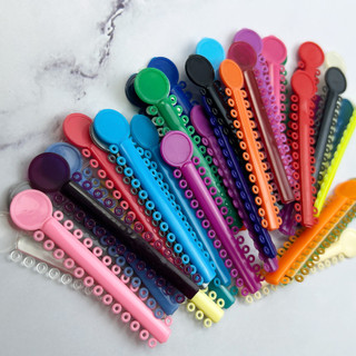 40sticks Nha Khoa Chỉnh Nha Dây Buộc Dây Buộc Nhiều Màu Sắc Cho Chân Đế Nẹp Chỉnh Nha Vật Liệu Điều Trị