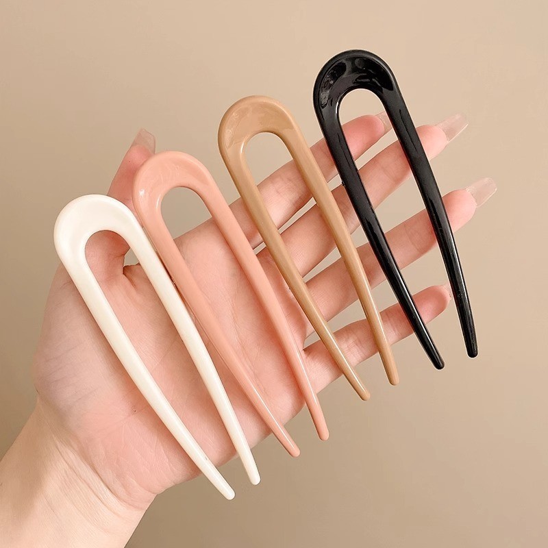 Lược chải tóc Hàn Quốc hình cầu, kẹp chữ U, kẹp tóc nữ hiện đại