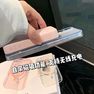 [JLK] Luxury Glitter Magnetic Transparent Soft Phone Case for iPhone 13 14 15 16 Pro Max Plus Clear Bumper Chic Cases Cover