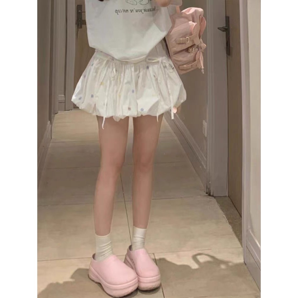 Milyfashion Trắng Ngọt Ngào Ballet In Váy Mùa Hè Phong Cách Mới Nơ Thiết Kế Váy Bánh Lông Tơ Nhỏ