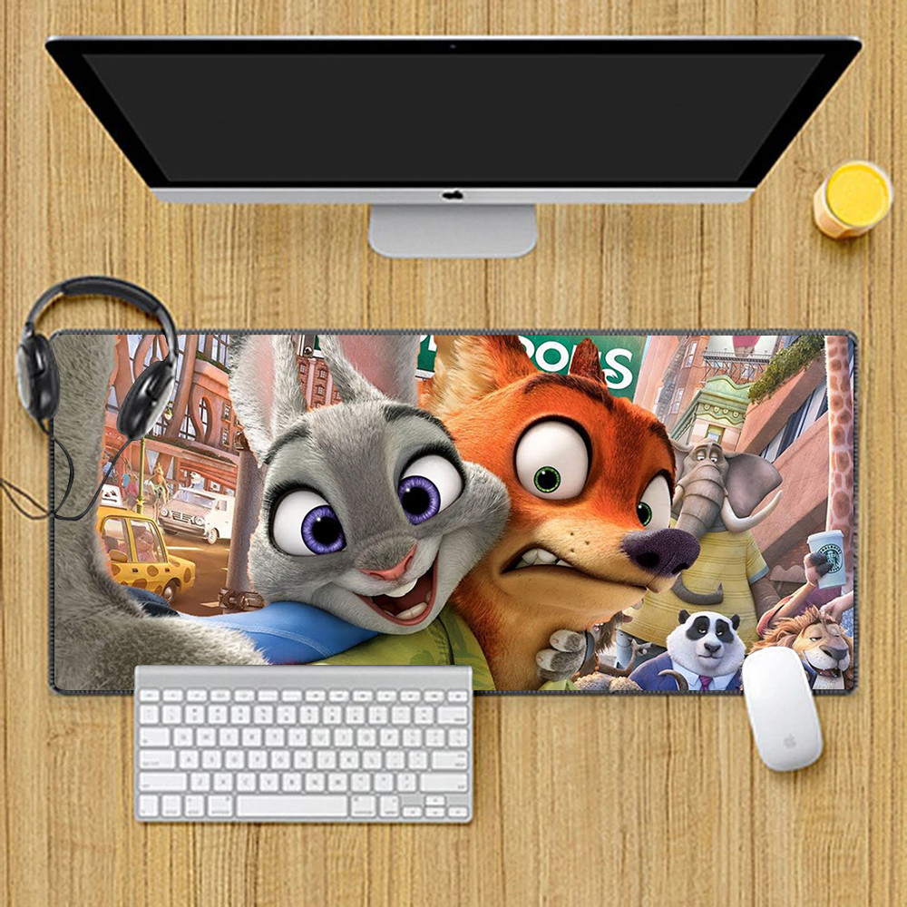 Zootopia Mousepad HD In Máy Tính Game Thủ Khóa Cạnh Chống Trơn Trượt Miếng Lót Chuột XXL90x40cm Bàn Phím PC Để Bàn Pad