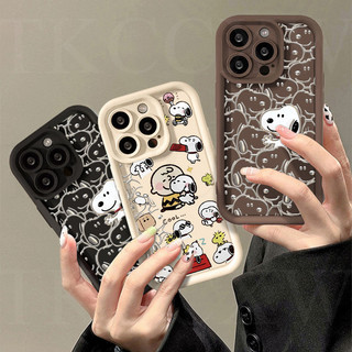 Ốp điện thoại hình chú chó Snoopy được sơn sáng tạo Tương thích cho Samsung Galaxy A73 A71 A55 A54 A53 A52 A52S A51 A35 A34 A33 A31 Phổ biến Ốp mềm chống rơi silicon mờ mới nhất