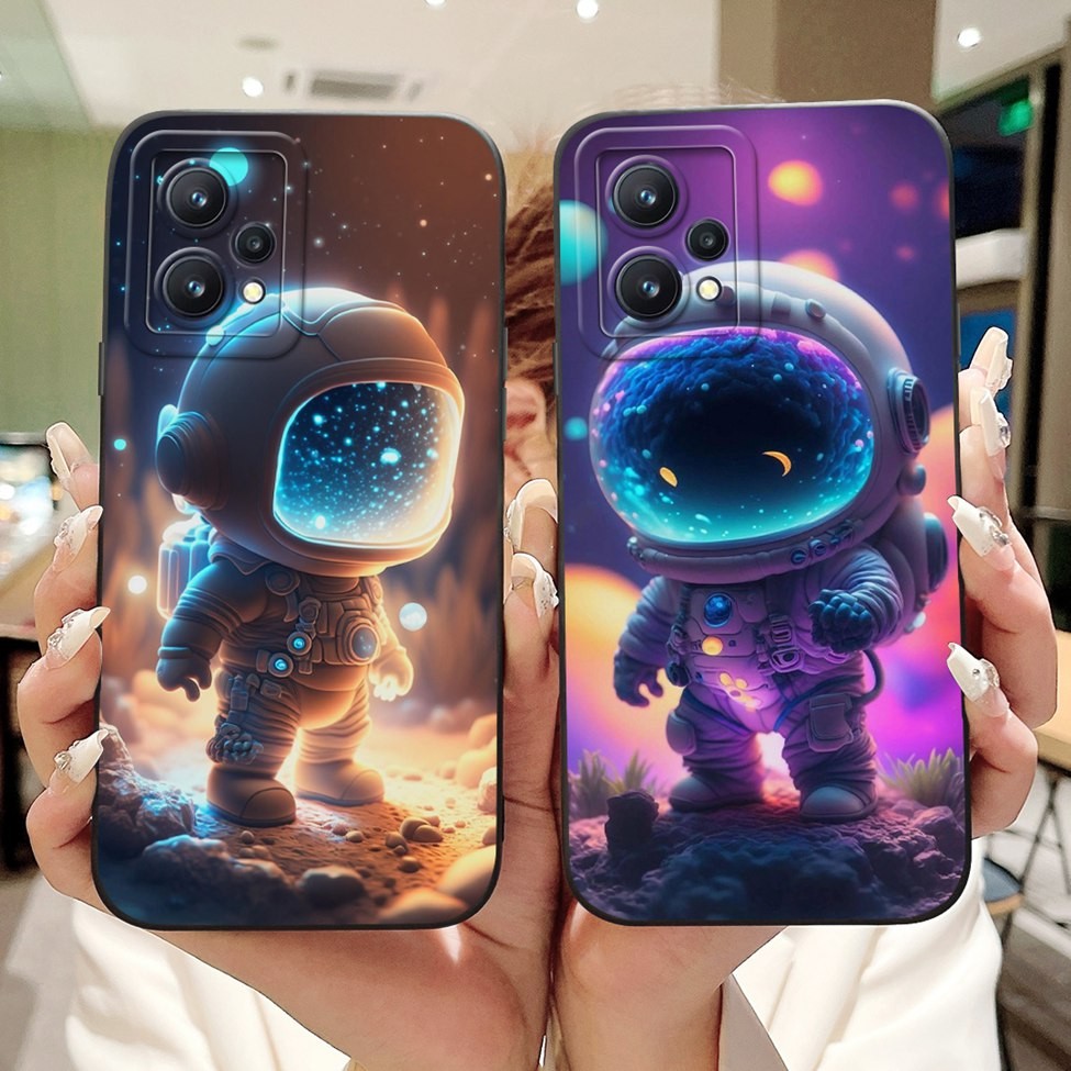 Dành Cho Realme 9 RMX3521 Ốp Lưng 9Pro + Thẩm Mỹ Thời Trang Dễ Thương Gấu Trúc Sơn Dành Cho Realme 9 Pro Plus Ốp Điện Thoại RMX3392 RMX3393