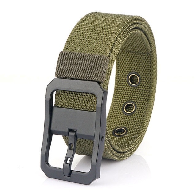 Thắt lưng nam vải dù cao cấp_Men's Canvas Webbed Belt