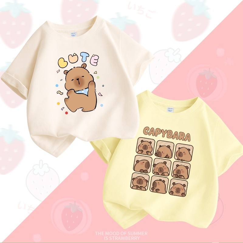 Áo Thun Nữ capybara Áo Thun Tay Ngắn thường ngày và thời trang mềm mại, thoải mái và thoáng khí