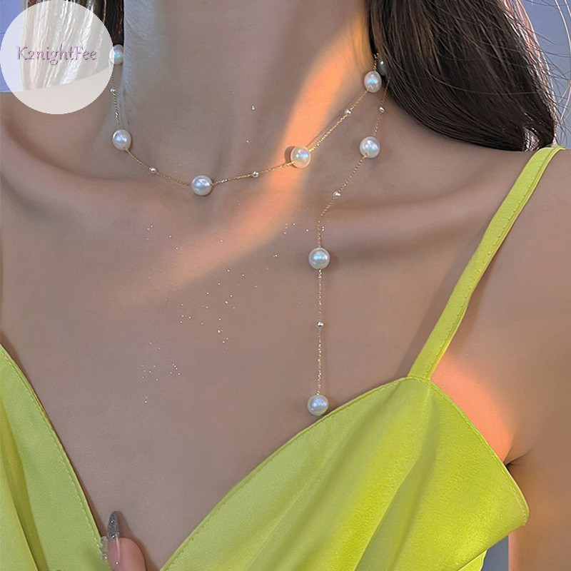 K2nightfee Ngọc Trai Thanh Lịch Dây Choker Thời Trang Hàn Quốc sel Vòng Cổ Xương Đòn Dây Chuyền Nữ Trang Sức Tiệc Cưới Quà Tặng VN