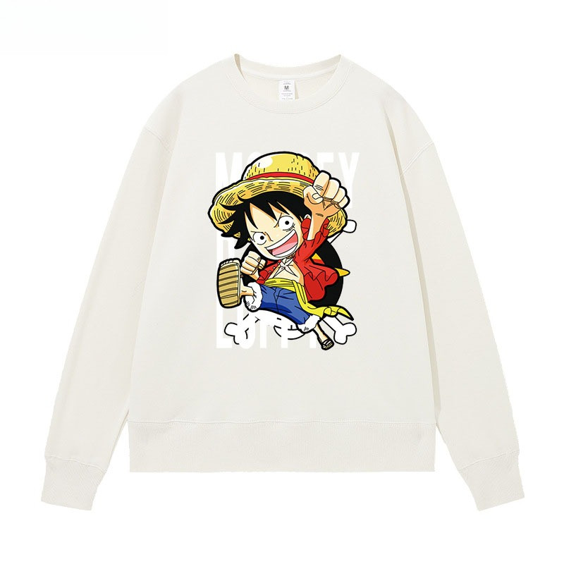 2024 One Piece Anime Cổ Tròn Áo Cho Trẻ Em Luffy Sabo Zoro Và Thiết Kế Luật Hàng Hóa