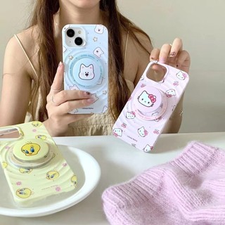 Kitty Và Puppy Vỏ Đáng Yêu Cho Iphone 11 12promax 12 13 14 15 pro max 16promax 16plus Vỏ Mềm 14promax 15pro Trường Hợp