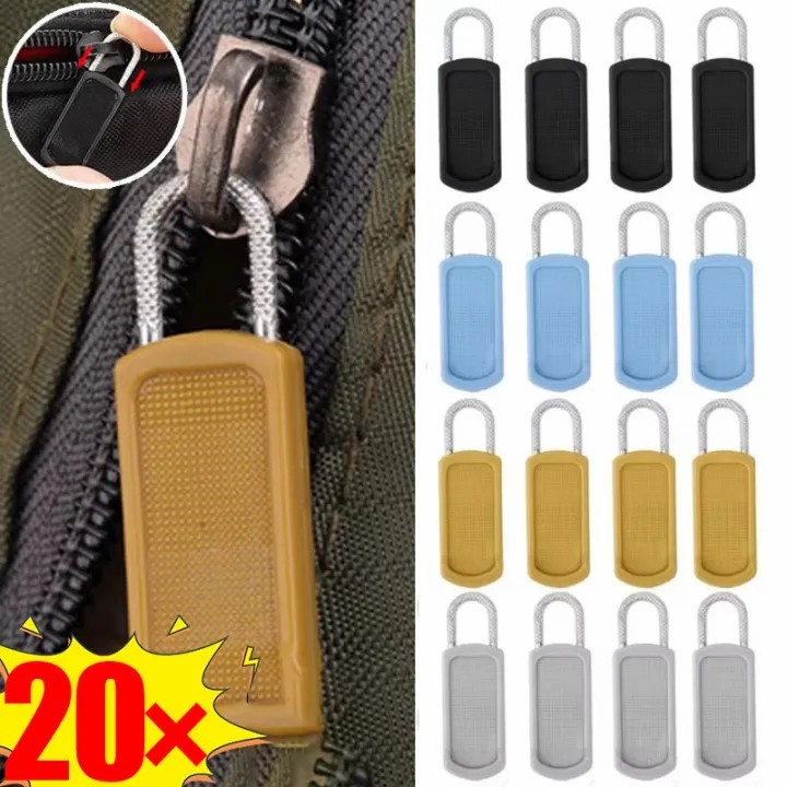 5 / 10 / 20 Đầu dây kéo thay thế - Bộ dụng cụ sửa chữa khóa kéo tức thì đa năng - Dành cho áo khoác, hành lý, túi đi học - Dụng cụ kéo dây kéo có thể tháo rời không cần dụng cụ - Thanh trượt dây kéo quần áo