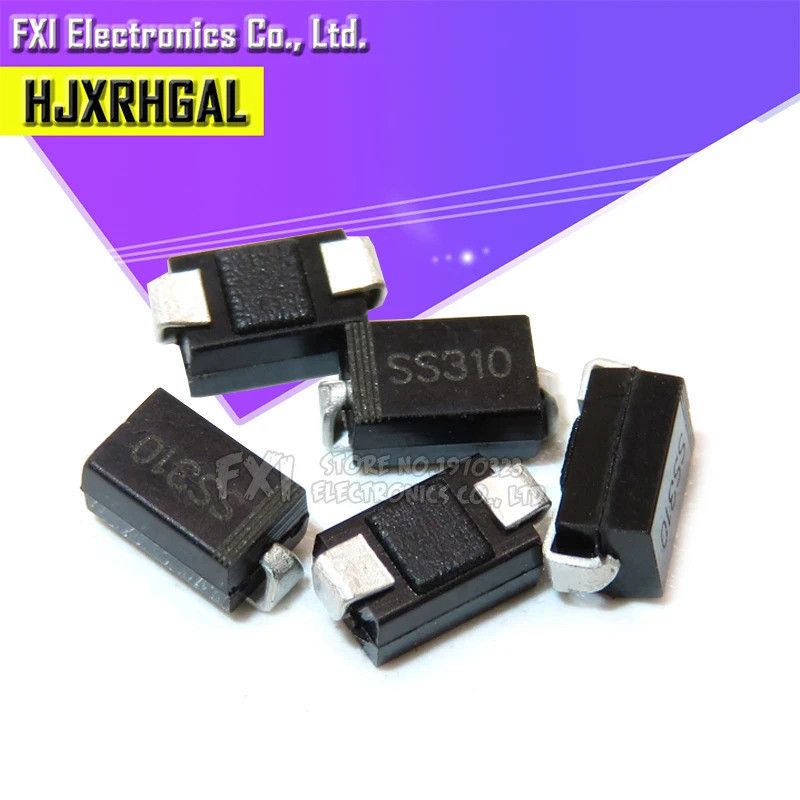 100 Chiếc SS310 SMD SR310 Schottky Barrier Chỉnh Lưu Diode 3A 100V DO ...