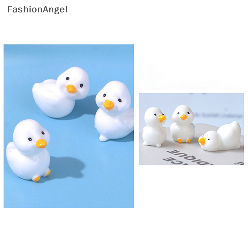 FashionAngel Vịt Vàng Dễ Thương Trang Trí Vịt Nhỏ Nhựa Thủ Công Thủ Công Nhà Búp Bê Trang Trí TH