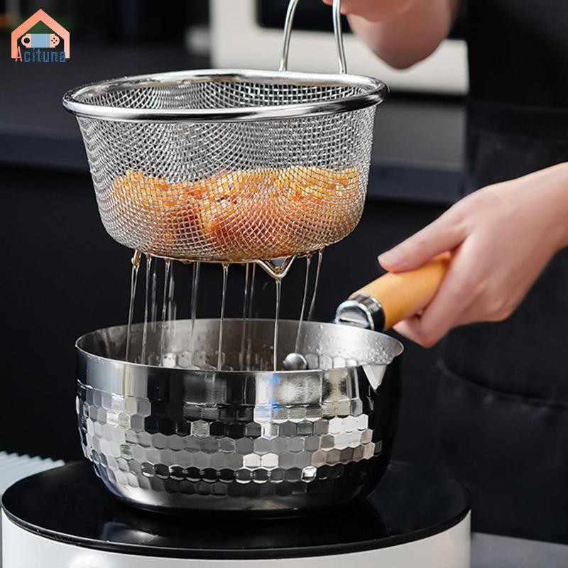 Giỏ Chiên Bát Rửa Đa Năng Lẩu Lưới Rây Lọc Bộ Đồ Ăn Giỏ Thoát Nước Để Nấu Ăn Nhà Bếp Mì Pasta Chiên