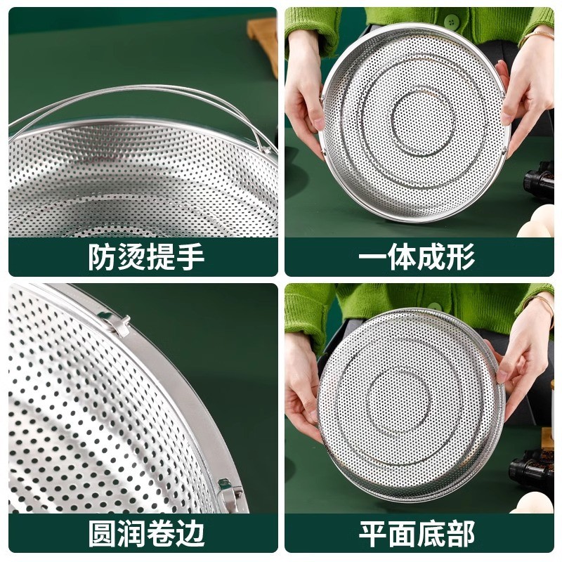 Nồi hấp đa chức năng có tay cầm Giỏ thoát nước bằng thép không gỉ Giá hấp nồi