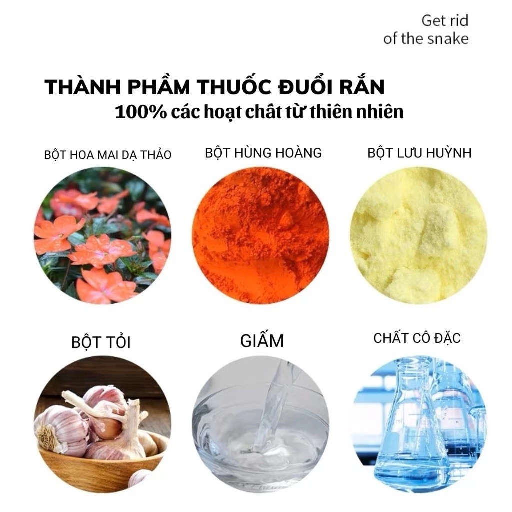 (100% HIỆU QUẢ)Thuốc đuổi rắn dạng viên an toàn với người, thích hợp cho nền xi măng, sân vườn, xua đuổi rắn, rếch FE123