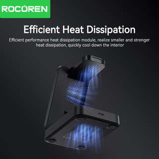 Rocoren 3 trong 1 Bộ sạc không dây từ tính có thể gập lại Giá đỡ máy tính để bàn Trạm sạc nhanh 15W cho iPhone 17 16 Pro Max Air iWatch