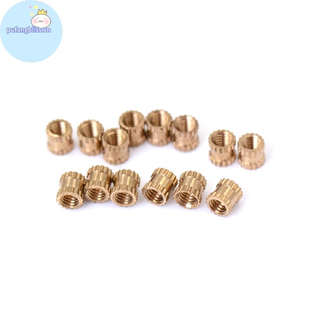 Pufangbliss 200 chiếc M3 * 4 đai ốc đồng chèn các bộ phận nhúng đai ốc đồng
200 chiếc M3x4mm Đồng thau số liệu ren Knurl Chèn đai ốc 
Knurl Chèn đai ốc có ren bằng đồng thau tròn