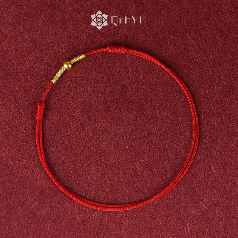 Qrhyk Thời Trang Handmade Vòng Tay Dây Đỏ May Mắn Lắc Tay Nam Nữ Người Yêu Bạn Thân Nhất Vòng Tay May Mắn Vòng Chân Kích Thước Điều Chỉnh Mới