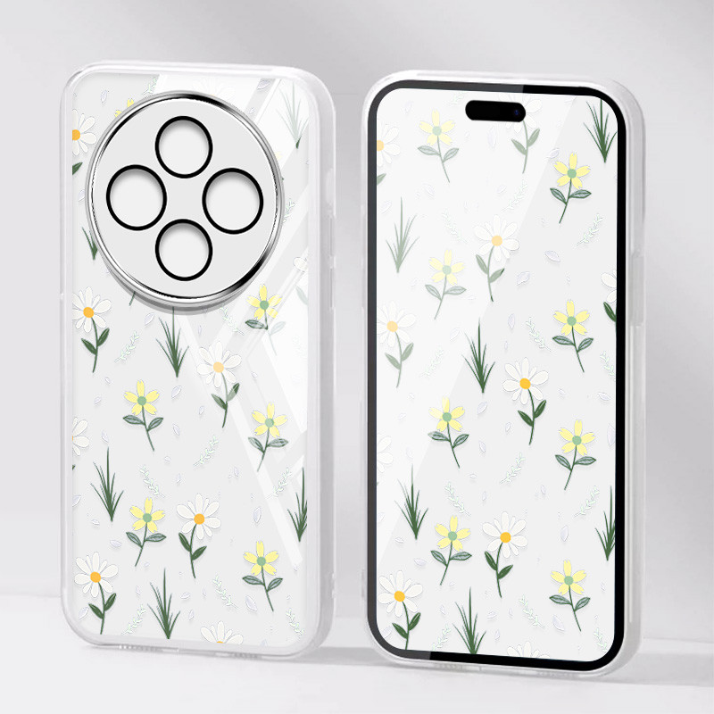 Ốp Điện Thoại YBD Cho Tecno Spark 30C Kl5 Kl5n Toàn Màn Hình Họa Tiết Hoa Nhỏ Trong Suốt Vỏ Mềm