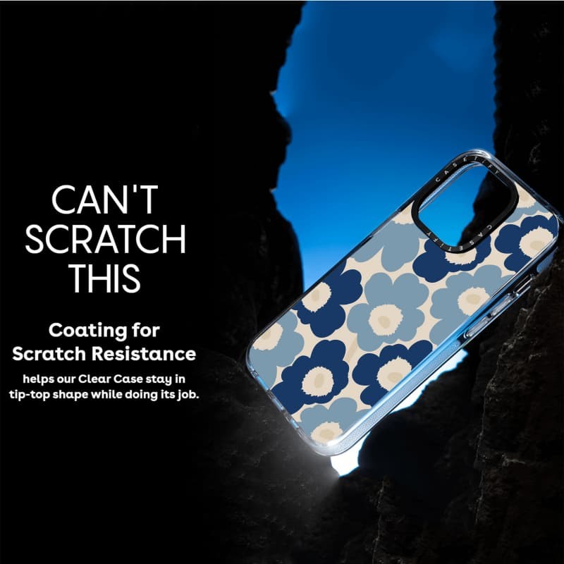 Casetify X Hoa Xanh Hút Từ Tính Trong Suốt Cứng Acrylic Mặt Sau TPU Edge Ốp Lưng Điện Thoại Ốp Lưng Tác Động Cho Apple IPhone 13 14 15 Pro Max