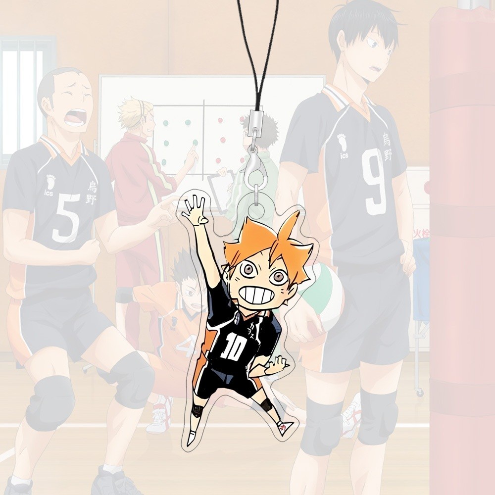 Dây buộc Acrylic 55mm Haikyuu Kenma Dây đeo điện thoại Anime Phụ kiện điện thoại