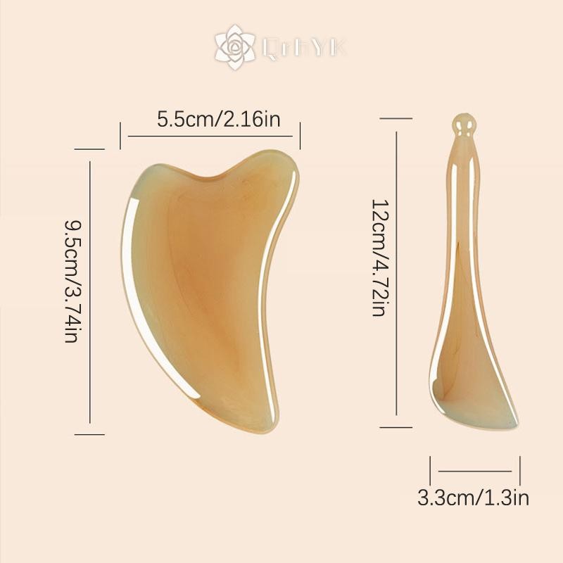 Qrhyk Gua Sha Body Scraping Facial Face Thin Gua Sha Board Massage Tool Set mới