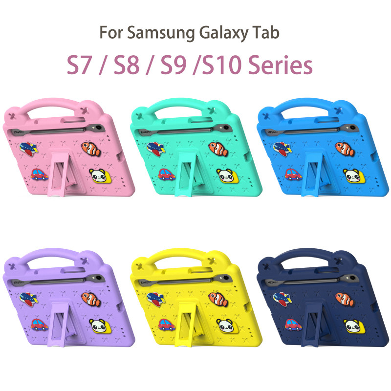 Ốp lưng họa tiết gấu mềm EVA cho Samsung Galaxy Tab S7 S8 S7 + S8 + S7 FE T736B S9 FE S9FE S10FE S9 + S9FE + S10 +