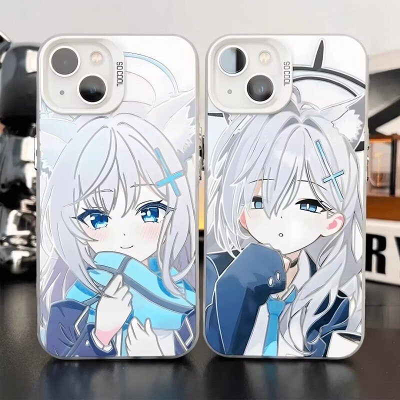 Blue Archive Vỏ Điện Thoại Cho IPhone 7 8 16 Plus Pro Max 6 6s X XS MAX XR SE 2020 2022 Vỏ Bạc Đen Trắng Nhiều Màu Sắc Mờ IMD Cứng Thời Trang Hoạt Hình Anime Cover