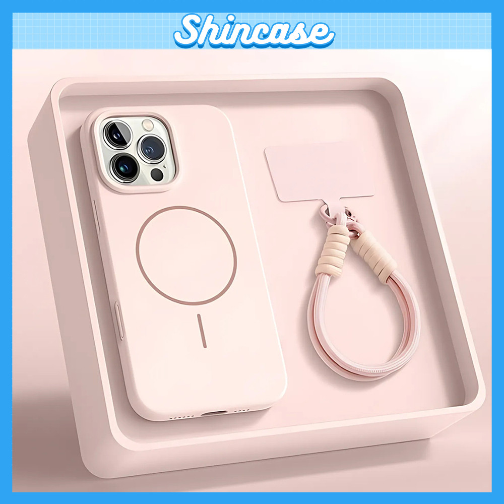 Ốp Lưng iPhone Silicon Từ Tính Chống Bẩn Có Dây Đeo,Chống Sốc Bảo Vệ Camera (KHÔNG HỘP) iP 11/12/13/14/15/16/17/Pro/Max