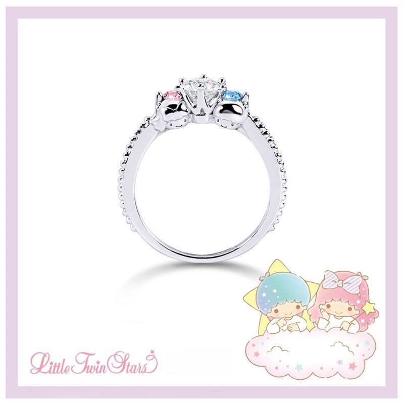 KIKILALA Moissanite Series-Gemini Nhẫn Kim Cương Đơn Nữ Hoạt Hình Dễ Thương Hàng Hóa Nhẫn