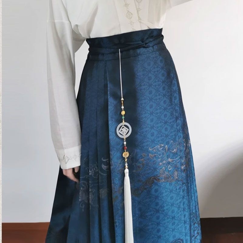 Han Element Slimming Ming Dynasty Tie-Up váy mặt ngựa Retro Phong cách Trung Quốc Hanfu