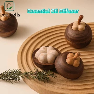 Máy khuếch tán tinh dầu bằng gỗ COOLCELLS, Máy khuếch tán gỗ thơm bằng gỗ nguyên khối, Máy khuếch tán hương thơm tinh tế trên núi di động sáng tạo