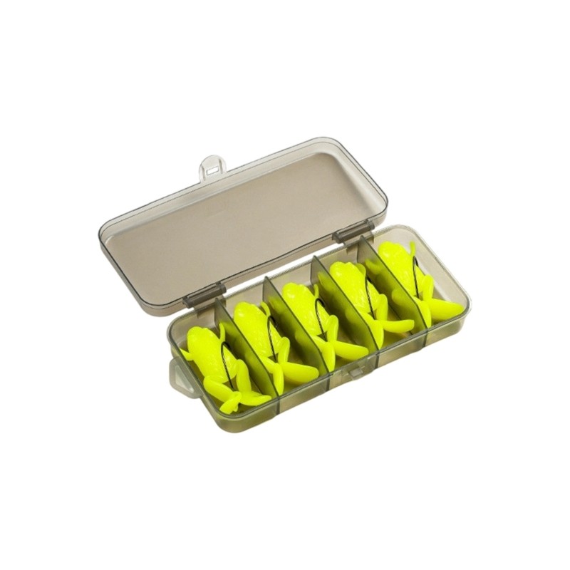 Mồi câu cá dạng swimbait nhân tạo hình ếch với kích thước 3.7cm và 4.7cm.