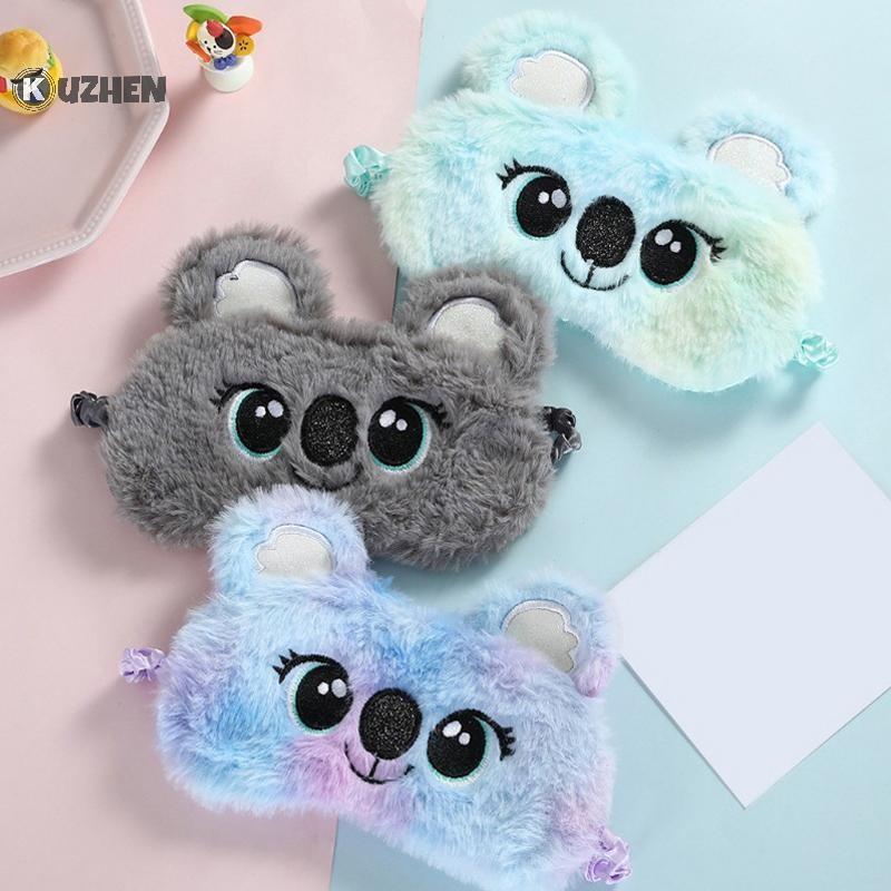 KUZHEN Mặt nạ ngủ trẻ em Koala dễ thương Phim hoạt hình 3D Bịt mắt Anime sang trọng Mặt nạ mắt khi ngủ Du lịch Eye Band Shade Rest Eyepatch HOT
