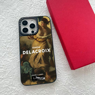Louvre Mona Lisa David minh họa Gương từ tính cho iPhone 11 12 13 14 15 16 Pro Max X 7 8 SE2