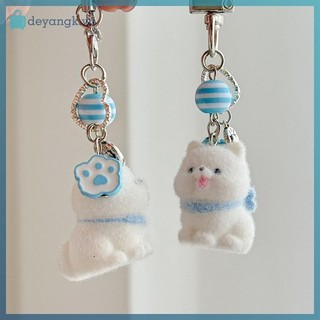 Deyangk Dễ Thương Ngọt Ngào Đổ Xô Con Chó Samoyed Dây Xích Điện Thoại Ccd Camera Quyến Rũ Phụ Kiện Girly Móc Khóa Mặt Dây Chuyền Túi Đồ Trang Trí Quà Tặng VN